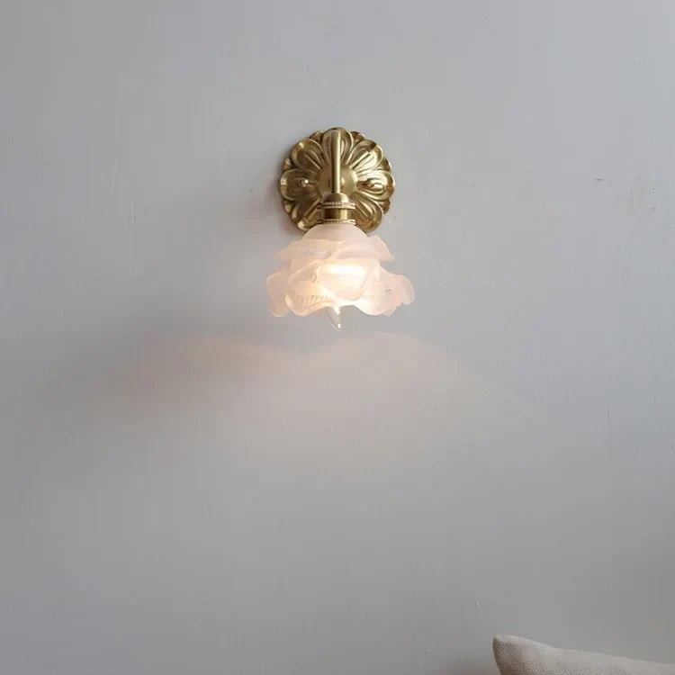 Frosted Glass LED Wall Light with Copper Finish – Modern Luxury Wall Sconce | Elegant Ambient Lighting