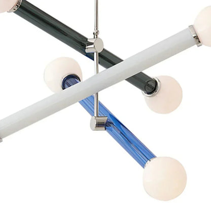 ArtGlow Modern Colorful Chandelier – Art Deco Glass & Acrylic Pendant Light for Contemporary Interiors