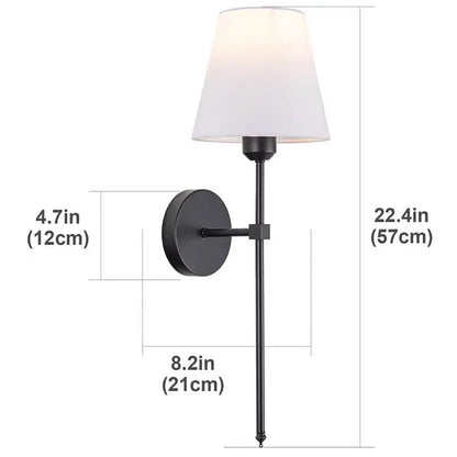 Heritage Fabric Wall Light – Industrial Style LED Wall Lamp | Vintage-Inspired Ambient Lighting | Elegant Interior Accent
