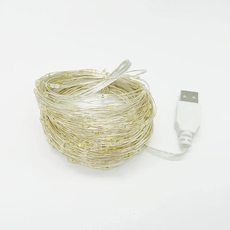 LumineoPro USB LED String Lights – Waterproof Fairy Lights | Flexible Copper & Silver Wire Decorative Lighting