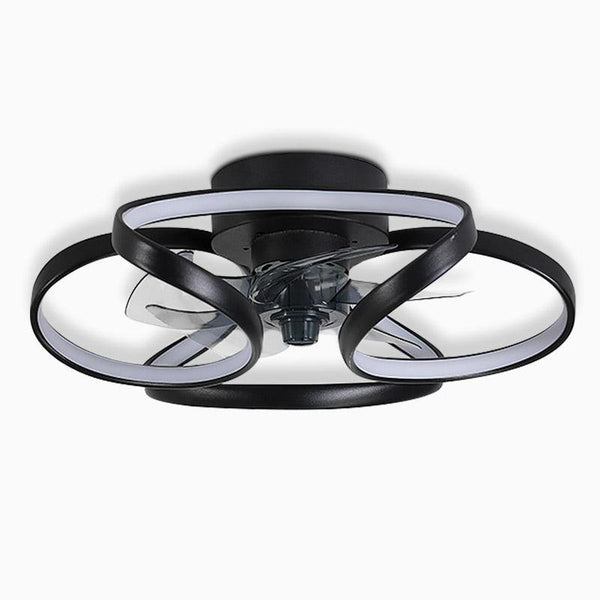 Moderner LED-Deckenventilator „Flower“ mit Fernbedienung und Deckenleuchte-Leuchtezauber