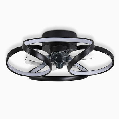 Moderner LED-Deckenventilator „Flower“ mit Fernbedienung und Deckenleuchte-Leuchtezauber