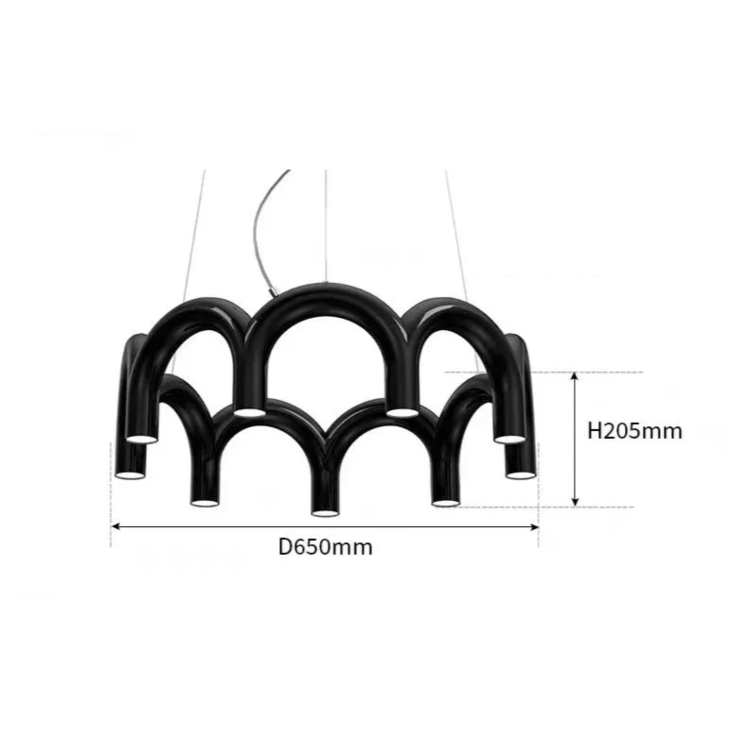 Sculptural U-Shaped LED Ceiling Light – Modern Designer Chandelier | Luxury Architectural Lighting