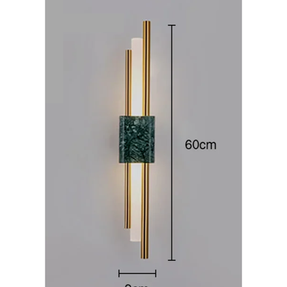 Marble LED Wall Light with Gold & Black Finish – Modern Luxury Wall Sconce | Elegant Ambient Interior Lighting