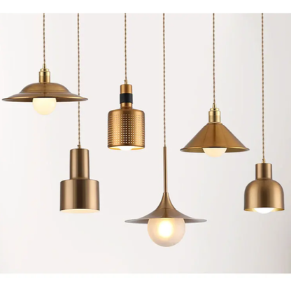 Gold Nordic Pendant Light – Modern LED Hanging Lamp | Scandinavian Luxury Interior Lighting
