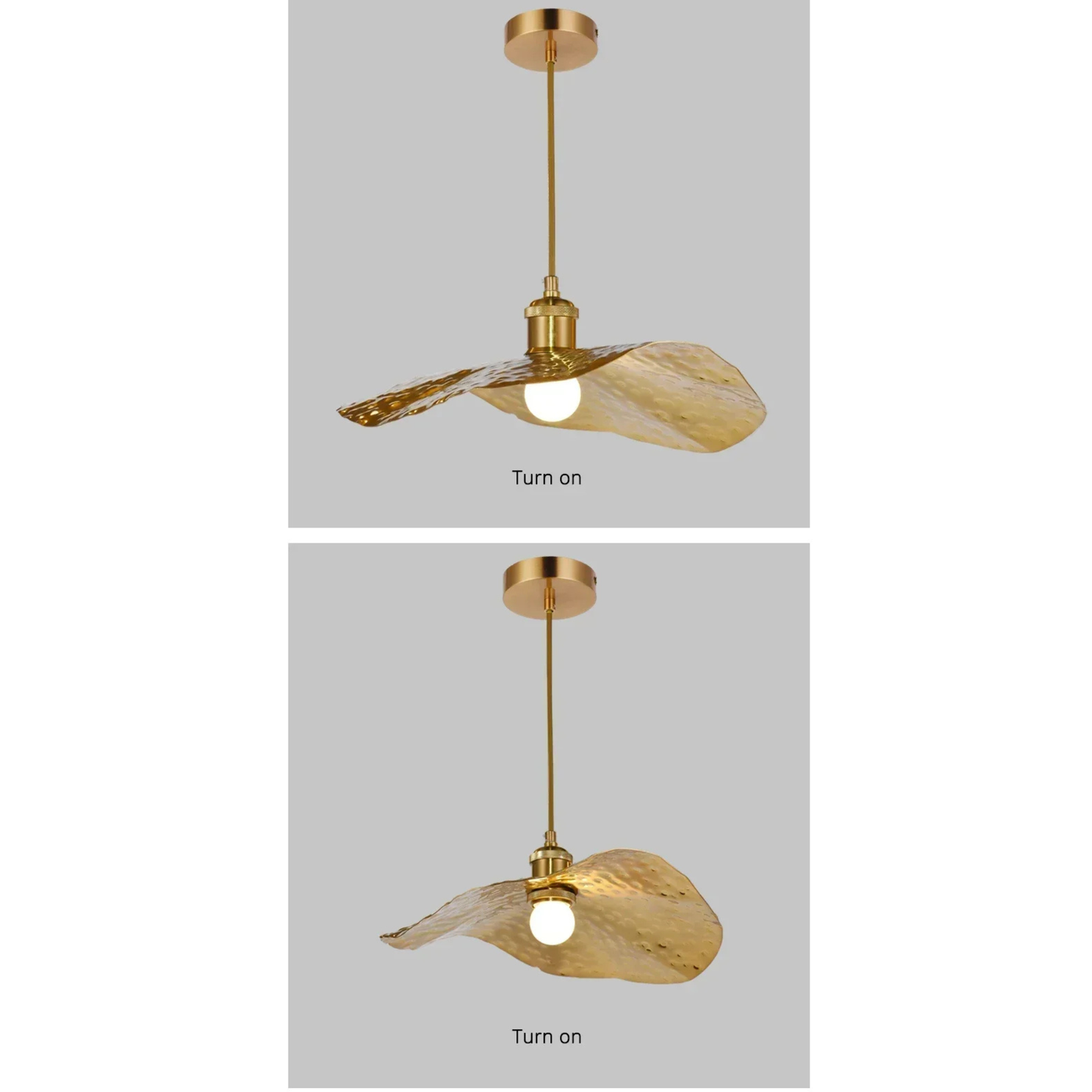 Gold Lotus Pendant Light – Vintage Zen Ceiling Lamp | Luxury Ambient Hanging Lighting