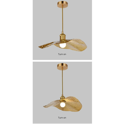 Gold Lotus Pendant Light – Vintage Zen Ceiling Lamp | Luxury Ambient Hanging Lighting