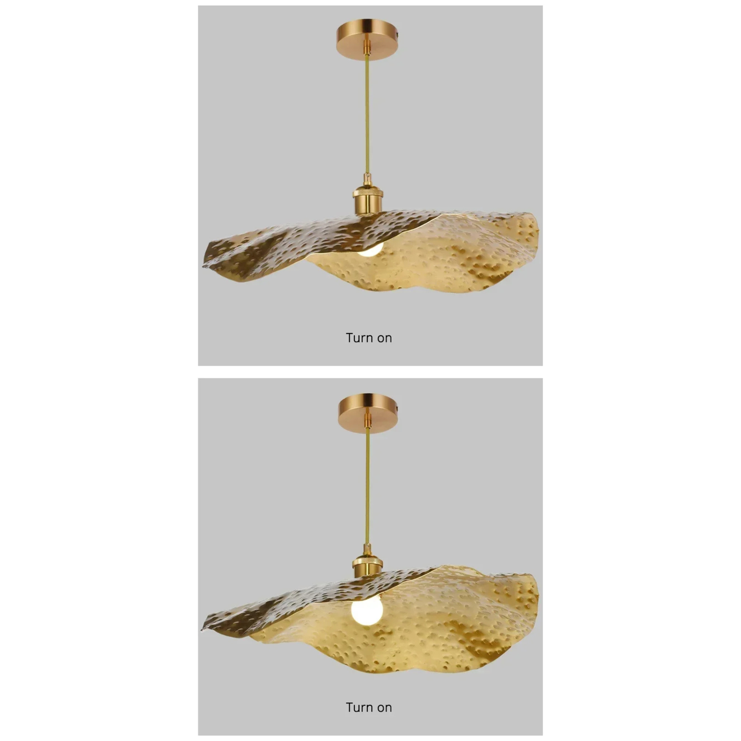 Gold Lotus Pendant Light – Vintage Zen Ceiling Lamp | Luxury Ambient Hanging Lighting