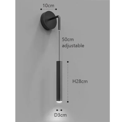 Modern Aluminium LED Wall Light – Minimalist Bedside Reading Sconce | Contemporary Ambient Lighting