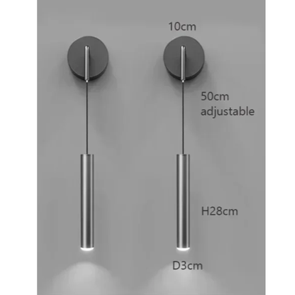 Modern Aluminium LED Wall Light – Minimalist Bedside Reading Sconce | Contemporary Ambient Lighting