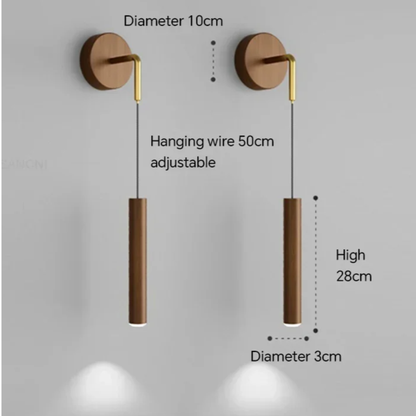 Modern Aluminium LED Wall Light – Minimalist Bedside Reading Sconce | Contemporary Ambient Lighting