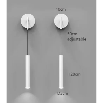 Modern Aluminium LED Wall Light – Minimalist Bedside Reading Sconce | Contemporary Ambient Lighting
