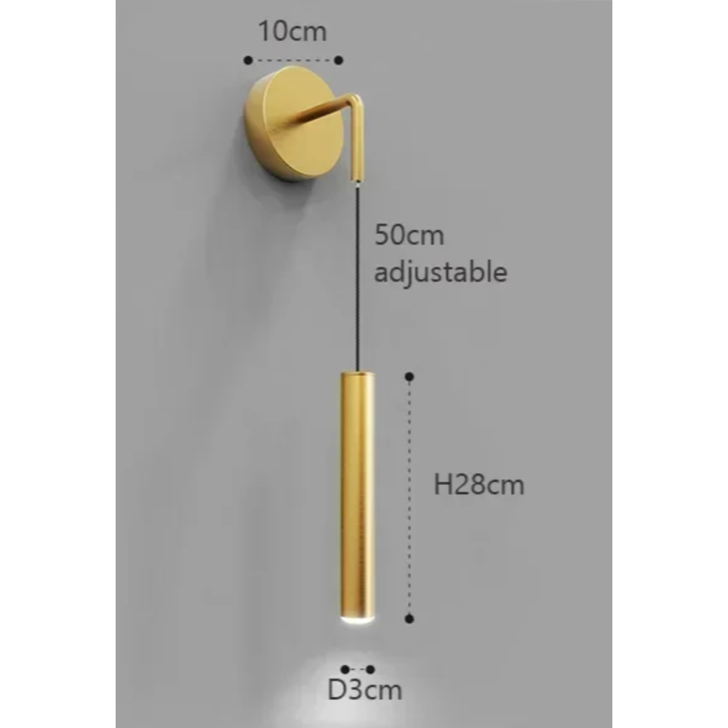 Modern Aluminium LED Wall Light – Minimalist Bedside Reading Sconce | Contemporary Ambient Lighting