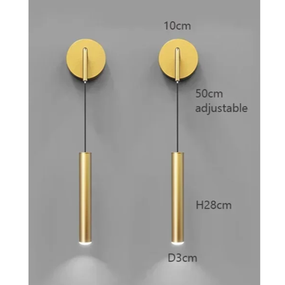 Modern Aluminium LED Wall Light – Minimalist Bedside Reading Sconce | Contemporary Ambient Lighting