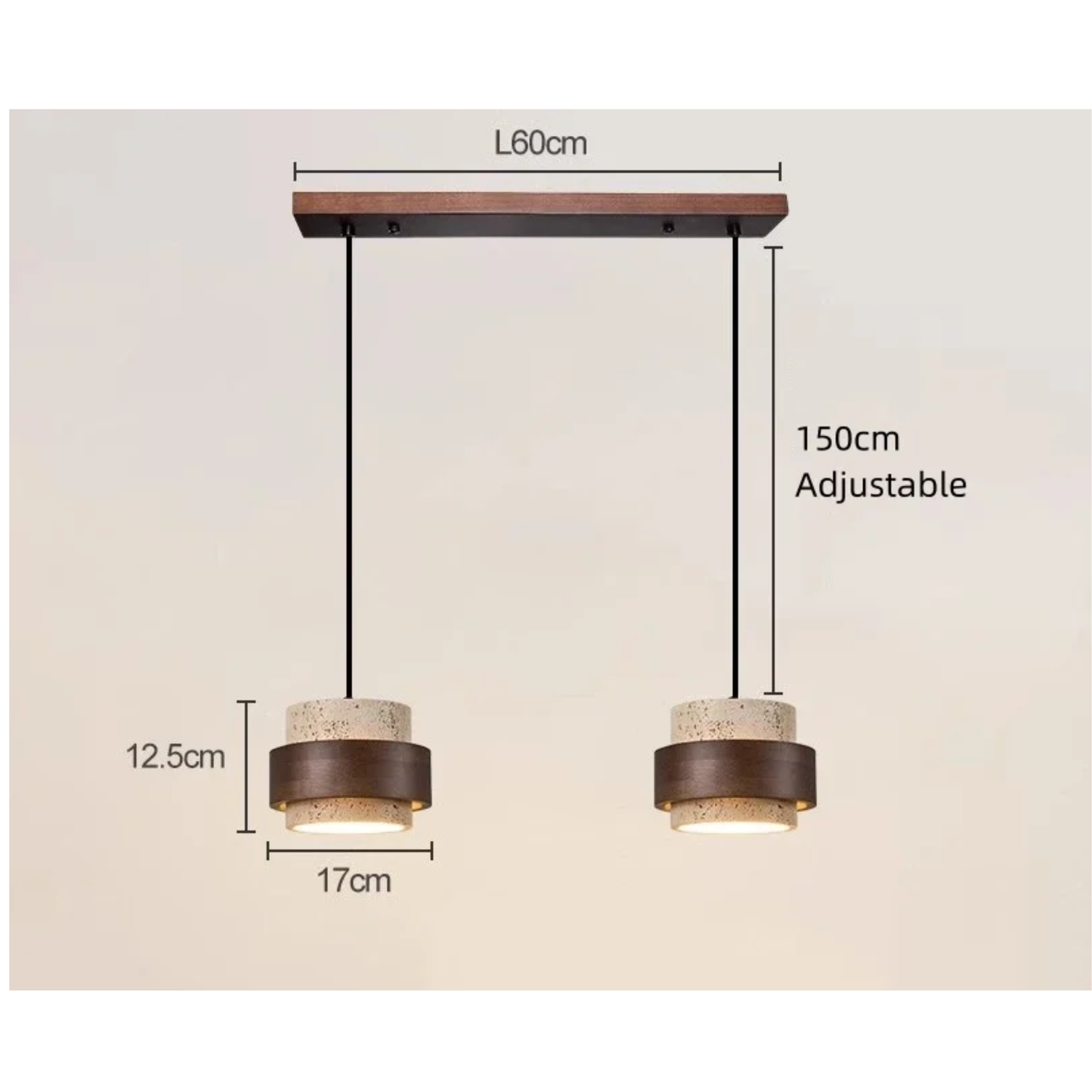 Natural Stone Pendant Light with LED – Modern Minimalist Hanging Lamp | Warm Ambient Interior Lighting