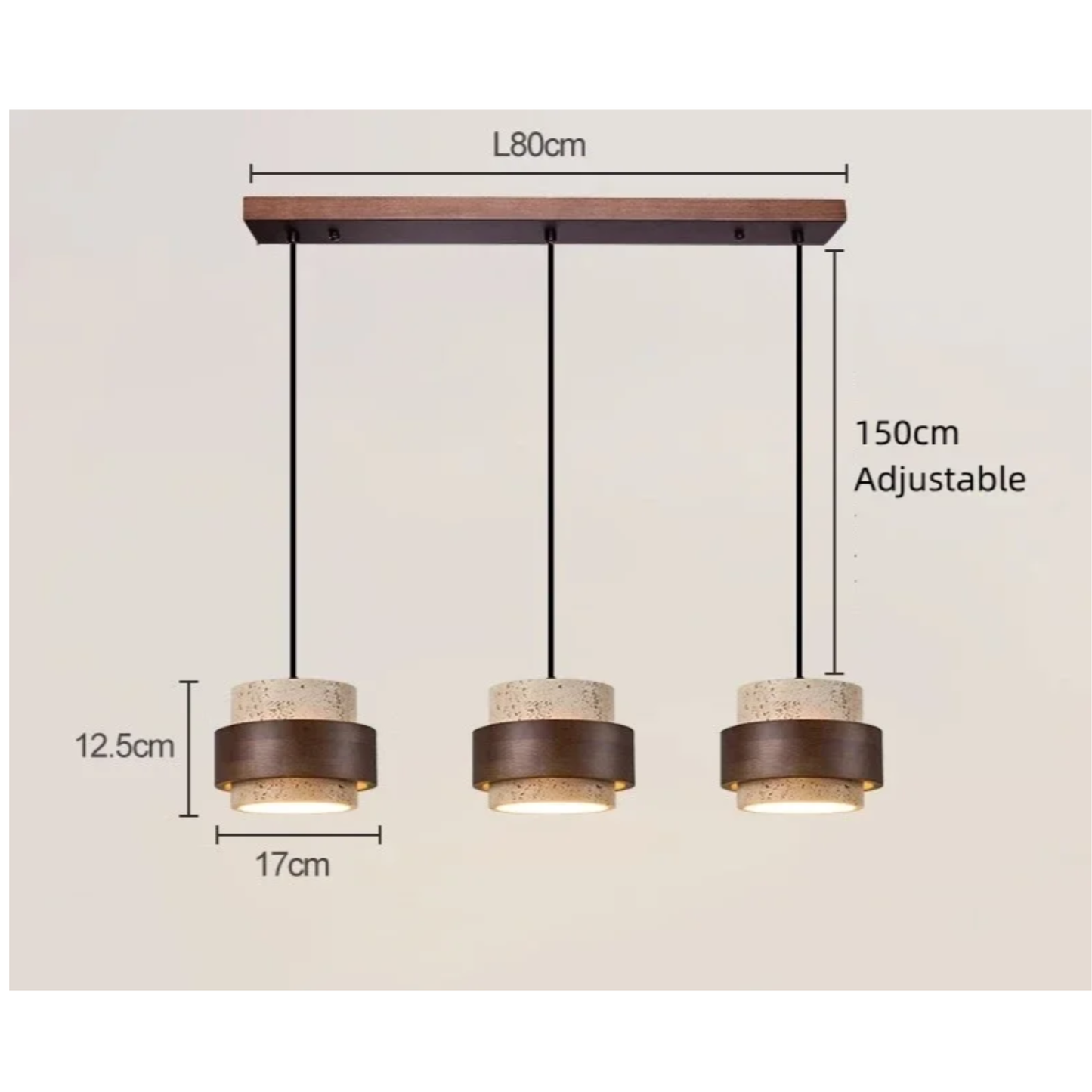 Natural Stone Pendant Light with LED – Modern Minimalist Hanging Lamp | Warm Ambient Interior Lighting