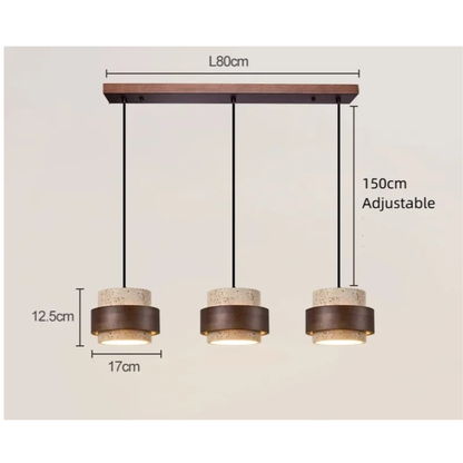 Natural Stone Pendant Light with LED – Modern Minimalist Hanging Lamp | Warm Ambient Interior Lighting