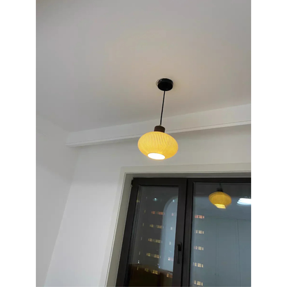 Ceramic & Wood Pendant Light – Modern Nordic LED Hanging Lamp | Natural Contemporary Lighting