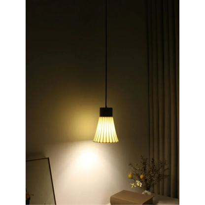 Ceramic & Wood Pendant Light – Modern Nordic LED Hanging Lamp | Natural Contemporary Lighting