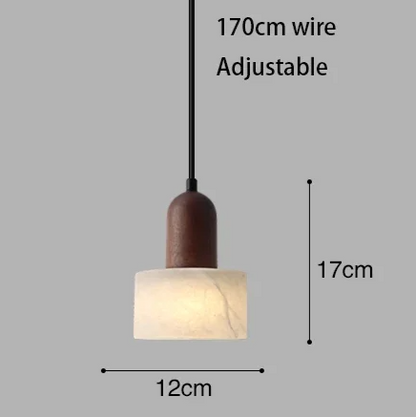 Auralith Marble Pendant Light – Wabi-Sabi Jade Stone Ceiling Lamp | Luxury LED Lighting for Refined Interiors