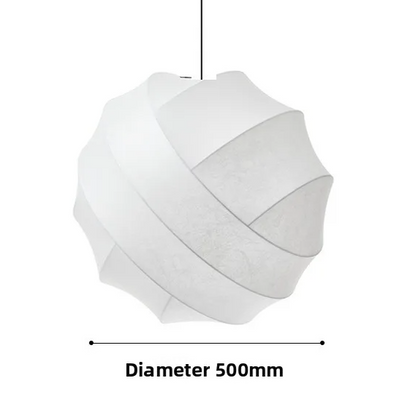 SereneSilk Pendant Light – Wabi-Sabi Silk Ceiling Lamp | Japanese Minimalist Lighting for Elegant Interiors