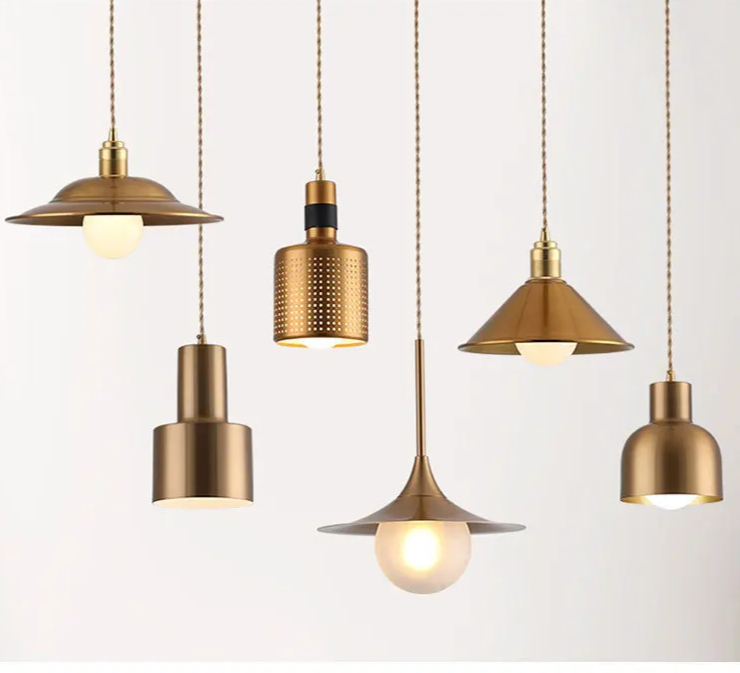 Gold Nordic Pendant Light – Modern LED Hanging Lamp | Scandinavian Luxury Interior Lighting