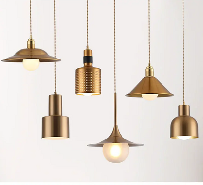 Gold Nordic Pendant Light – Modern LED Hanging Lamp | Scandinavian Luxury Interior Lighting