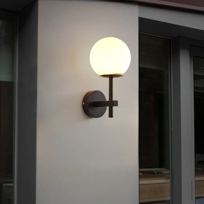 AuroraSphere Wall Light – Nordic Glass Globe LED Wall Lamp | Modern Ambient Lighting for Bedrooms & Bathrooms