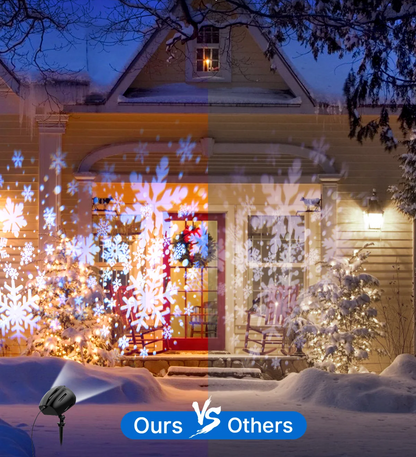 SNOWGLOW LED Snowfall Projector – Dual Head Outdoor Light Projector | Waterproof Christmas Snow Effect with Remote Control