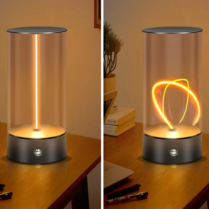 AuraPulse Touch Lamp – Rechargeable LED Mood Light | Minimalist Breathing Night Light for Modern Interiors