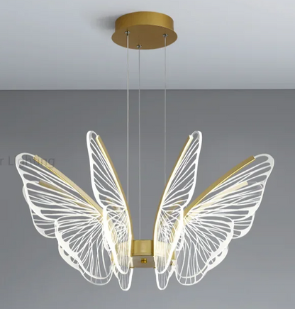 Butterfly Glow LED Pendant Light – Dimmable Designer Ceiling Light | Remote-Controlled Ambient Lighting | Contemporary Luxury Interior Feature