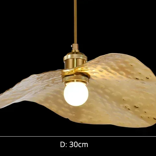 Gold Lotus Pendant Light – Vintage Zen Ceiling Lamp | Luxury Ambient Hanging Lighting
