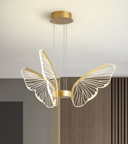 Butterfly Glow LED Pendant Light – Dimmable Designer Ceiling Light | Remote-Controlled Ambient Lighting | Contemporary Luxury Interior Feature