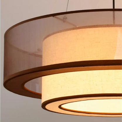 Veloura Silk Pendant Light – Luxury Beige Hanging Ceiling Lamp | Soft Ambient Lighting for Modern Interiors
