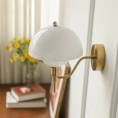 Wandleuchte Pilz in Creme Farbe-Leuchtezauber
