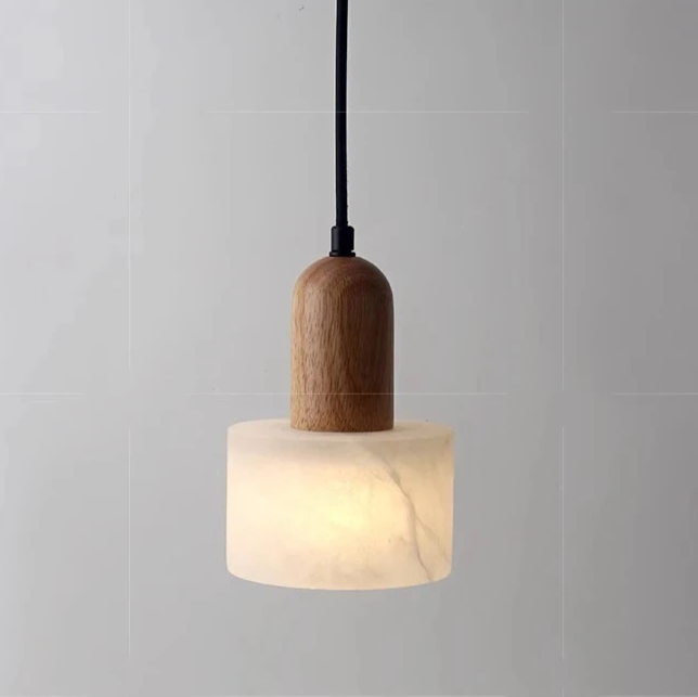Auralith Marble Pendant Light – Wabi-Sabi Jade Stone Ceiling Lamp | Luxury LED Lighting for Refined Interiors