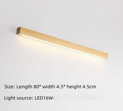 Japanese Wood Wall Light – Minimalist LED Wall Lamp | Up & Down Ambient Lighting | Japandi Interior Feature