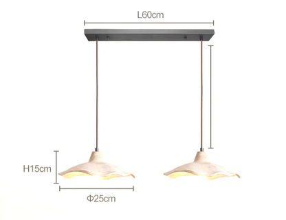 Japandi Wooden Pendant Light – Minimalist LED Ceiling Lamp | Wabi-Sabi Interior Lighting | Natural Contemporary Design