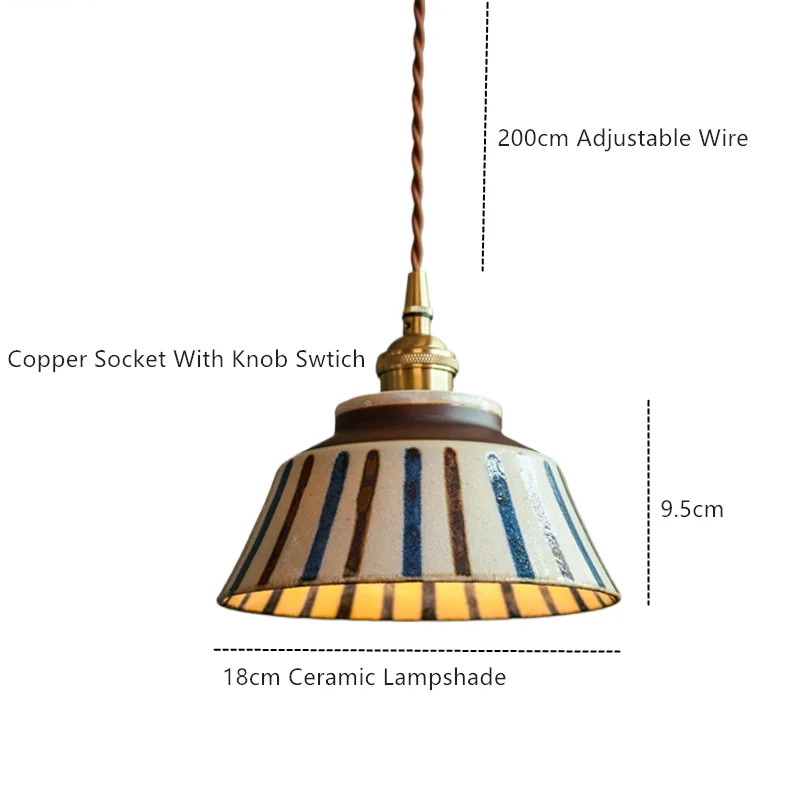 Dark Green Ceramic Pendant Light with Copper Finish – Retro Nordic Ceiling Lamp | Elegant Ambient Lighting