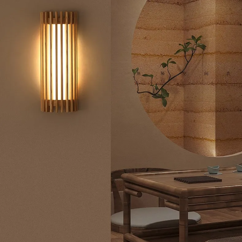 Kiyora Walnut Wall Light – Japanese Wabi-Sabi LED Wall Lamp | Warm Ambient Lighting for Modern Interiors