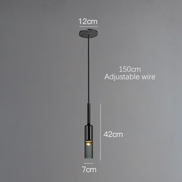 Obsidian Orb Pendant Light – Minimalist Glass Ceiling Lamp | Nordic LED Hanging Light for Contemporary Interiors