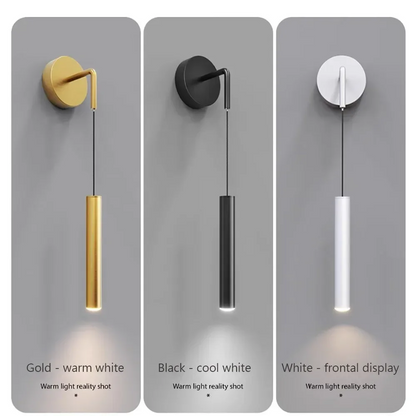Modern Aluminium LED Wall Light – Minimalist Bedside Reading Sconce | Contemporary Ambient Lighting
