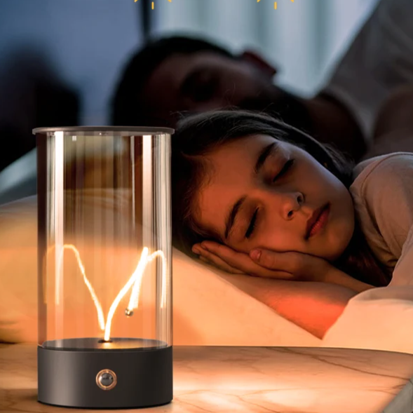 AuraPulse Touch Lamp – Rechargeable LED Mood Light | Minimalist Breathing Night Light for Modern Interiors