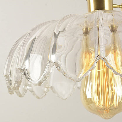 Fioréva Glass Pendant Light – Vintage Floral Bubble Chandelier | Elegant Retro Ceiling Lighting