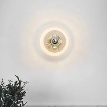 Vintage LED-Wandleuchte aus Glas-Leuchtezauber