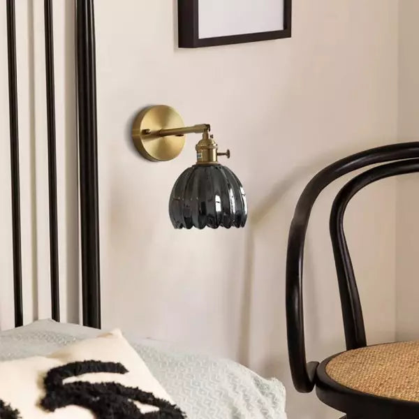 Retro-Blumenknospen-Tulpenglas-Wandlampe-Leuchtezauber